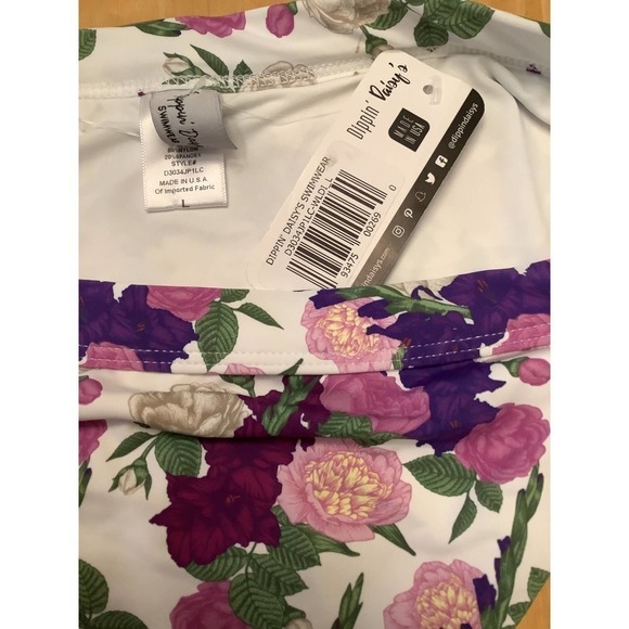Dippin’ Daisy’s Countess Floral Retro Looking 2 Piece Swimsuit L - Picture 8 of 9